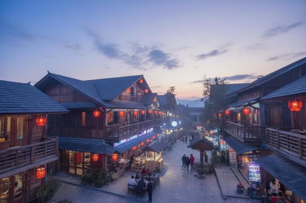 Đến phố đi bộ Mộc Châu để tận hưởng nhịp sống về đêm trên cao nguyên.